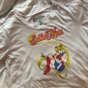 sailor moon white tshirt
